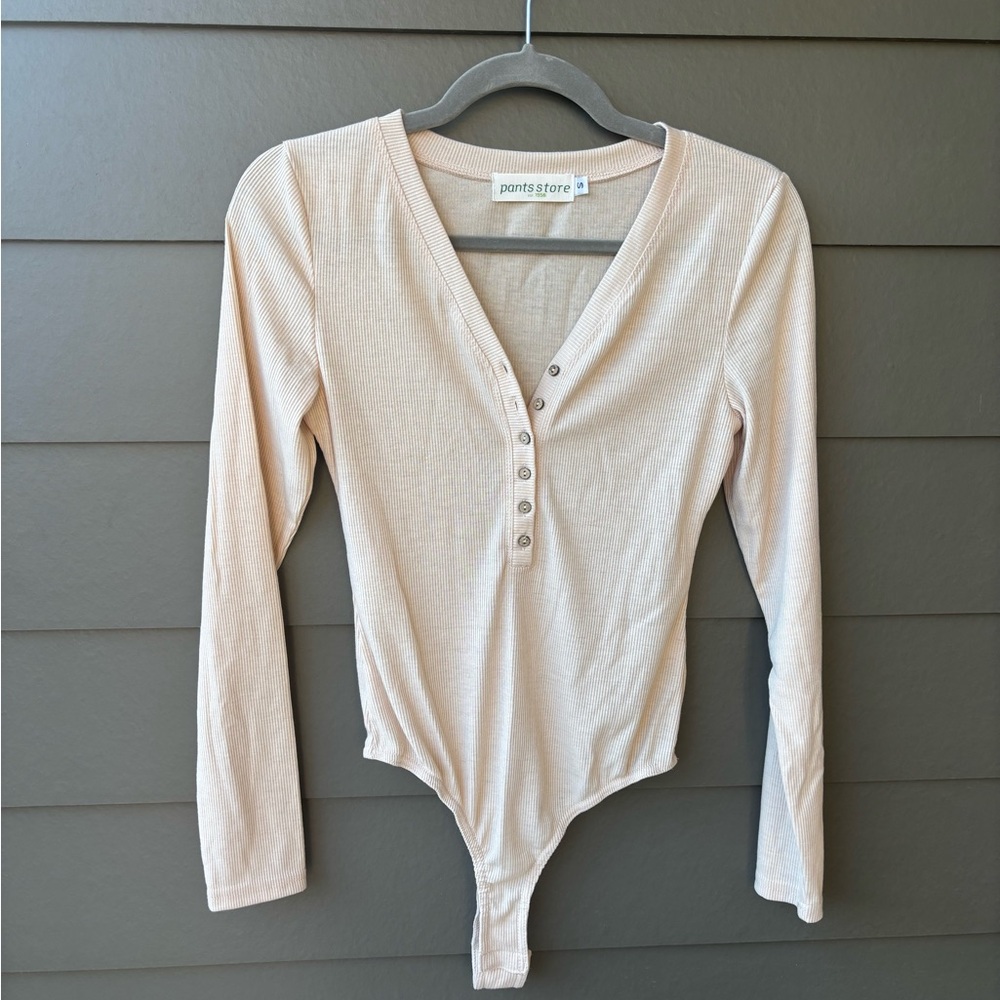 NWOT Pants Store Long Sleeve Button Down Bodysuit | SM